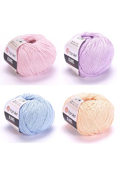 Yarnart 4 τεμάχια τζιν (18 - 19 - 75 - 73) Μικτό χρώμα Amigurumi πλεξίματος σχοινί