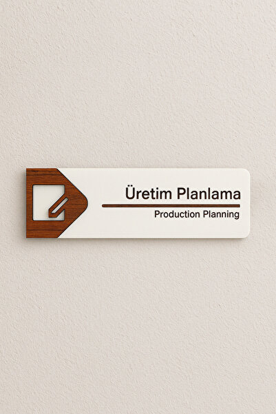 Lucena Üretim Planlama Ofis Oda Kapı İsimliği Yönlendirme Tabelası Levhası Ki...