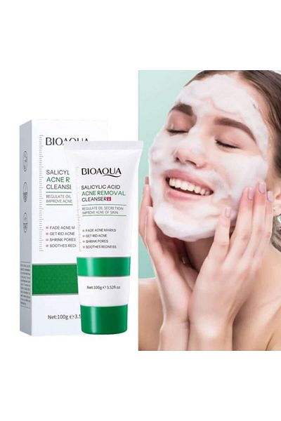 Bioaqua Salicylic Acid Deep Cleansing Acne Removal Skin Care Oil Control Moisturizing Cleanser 100g