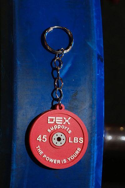 Dex Supports Sportsman Silicone Keychain Fitness Model Miniature Plate
