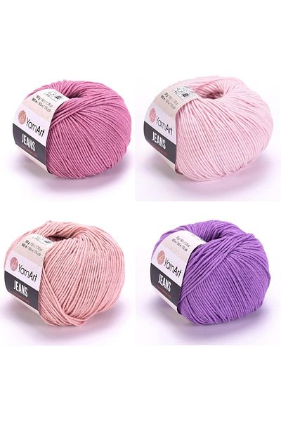 Yarnart 4 τεμάχια τζιν (65 - 18 - 83 -72) Μικτό χρώμα Amigurumi πλεκτό σχοινί