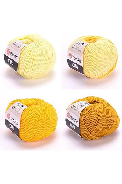 Yarnart 4 τεμάχια τζιν (67 - 88 - 35 - 84) Μικτό χρώμα Amigurumi πλεξίματος σχοινί