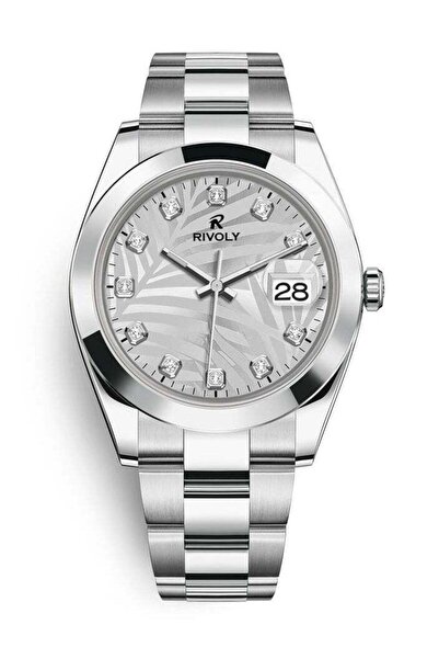 RİVOLİ ساعة ريفولي للرجال العصرية مع تاريخ وسوار من الفولاذ المقاوم للصدأ