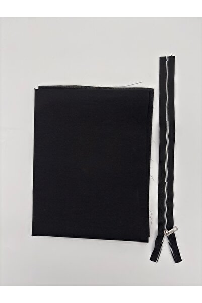 kumasfabrik Căptușeală din bumbac 120x50 cm - Fermă de 45 cm (negru, filet de...