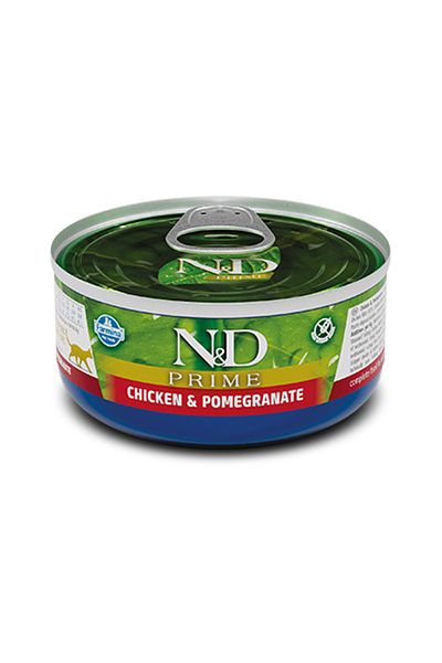 Farmina Natural&delicious Cat Prime Chicken & Pomegranate Adult Cat Wet Food - 70 G Pack Of 18