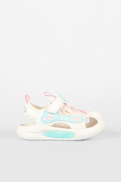 Vicco Rocket Girl's Preschool White Lighted Sandals