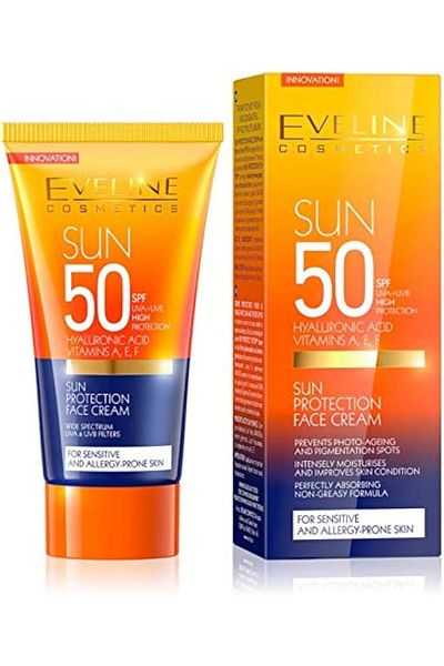 Eveline Cosmetics Face Sunscreen Cream SPF50, 50ml, for All Skin Types by Eveline Cosmetics