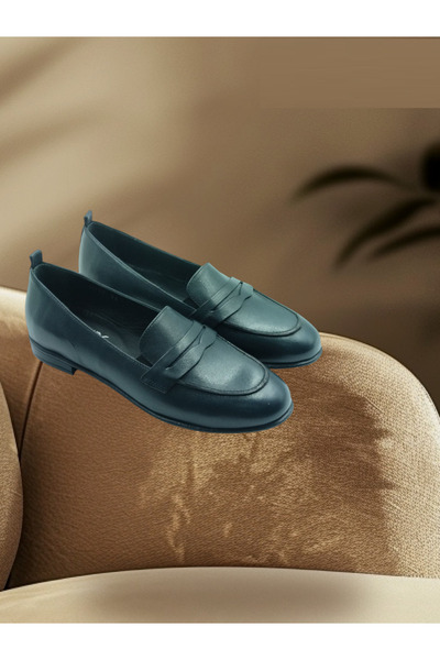 Escarpinshoes KADIN HAKİKİ DERİ MEVSİMLİK RAHAT GÜNLÜK VE ŞIK Loafer AYAKKABI