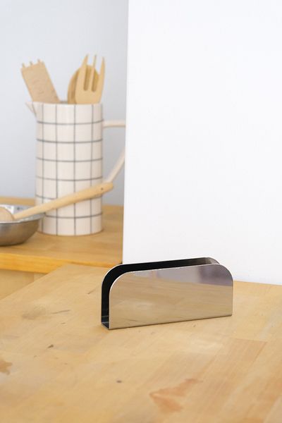 Beige & Stone Stainless Steel Oval Napkin Holder 16 cm