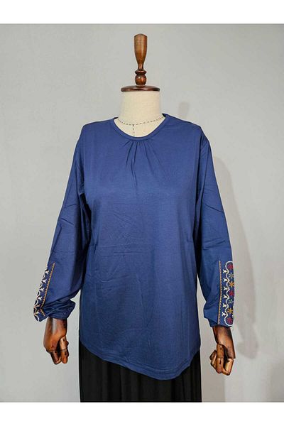 Nacar Moda Bluză pentru mama Four Seasons, Lycra și broderie cu mâneci New Season