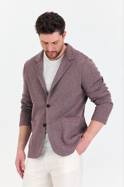 Savira Slimfit Ανδρικό Αθλητικό Μπουφάν Πλεκτό Βαμβακερό Μικτό Ύφασμα Πλήρες Stretching Fabric Νέας σεζόν