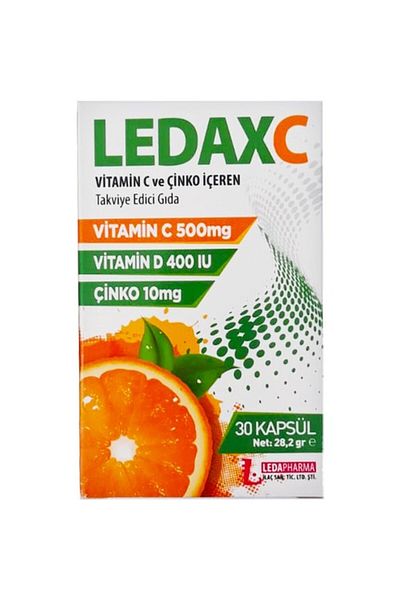 LedaPharma Ledaxc 30 Capsules with Vitamin C, Vitamin D and Zinc