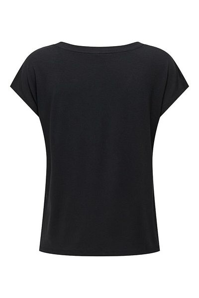 ONLY Women's Black with Them S/S V-Neck Tshirt 15315776