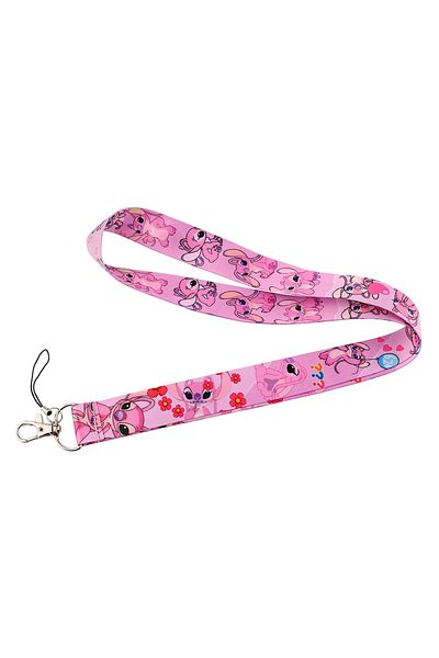 Choice 6 Stitch Lanyard Neck Strap Cartoon Keychain for Pendant Key ID Badge Holder Key Ring Cord Hang Rop.