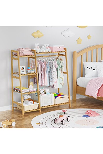 ALTEKS DEKOR Ahşap açık dolap, çocuk dolabı, bebek dolabı, çocuk gardırop, be...