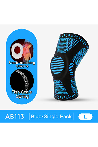 Choice XL AB113-BU 1 قطعة دعامة الركبة الكاملة من السيليكون زنبركية دعامة الر...