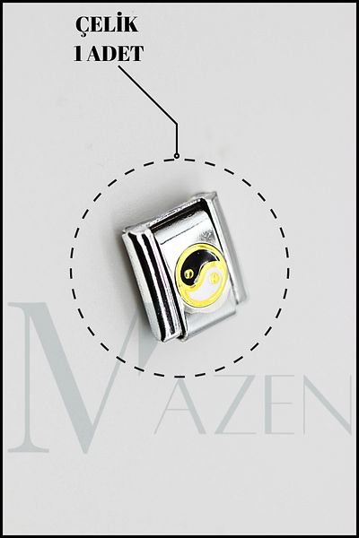 MAZEN 1 Piece Figured, Character Steel Italian Bracelet Charm