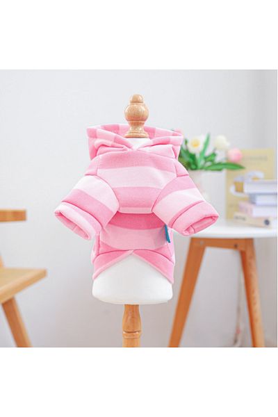 Proxy Paws Pink Striped Dog Sweatshirt
