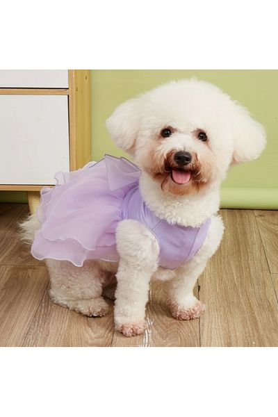 Proxy Paws Lavender Color Dog Wedding Special Occasion Dress