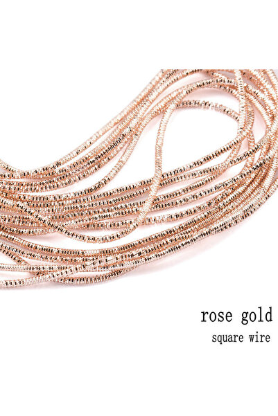 Choice square wire-rosegold 10g/lot jewelry accessories Embroidery badge mat,...