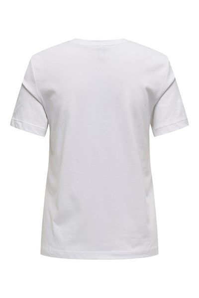 ONLY Tricou alb pentru femei Onlememi Reg S/s Brightbag Unife Top Jrs