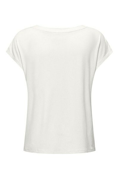 ONLY Tricou alb Onlrilla S/s pentru femei cu decolteu în V Jrs 15315776-Clouddanc