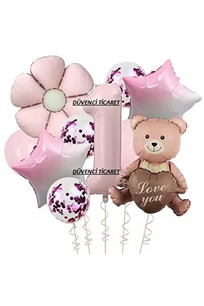 DÜVENCİ TİCARET ΣΕΤ ΜΠΑΛΟΝΙΩΝ ΓΕΝΕΘΛΙΩΝ ΜΕ ΑΡΚΟΥΔΑ ΚΑΡΔΙΑ ΚΑΙ ΧΑΜΟΜΗΛΙ ΜΕ ΦΙΛ...