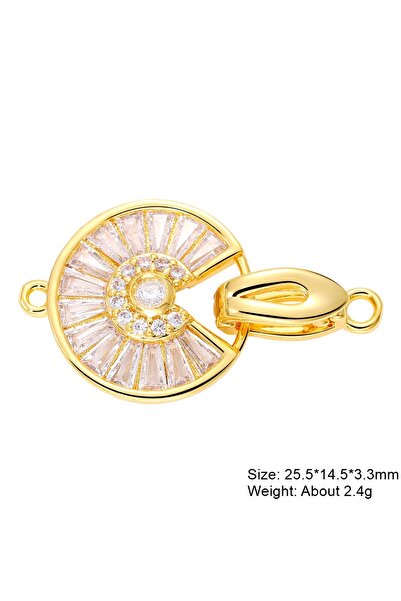 Choice25 كما هو موضح في الصورة، موصلات زينة مطلية بالذهب عيار 18 قيراطًا مصنو...