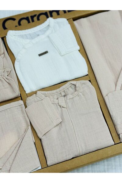 Caramell Müslin 10'lu Set (Yazlık) Hastane Çıkışı Zıbın Seti