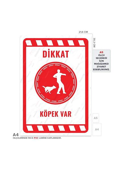 Posterya Ul02162-A4 - Caution Dog Warning Sign (21.6×30.3cm)