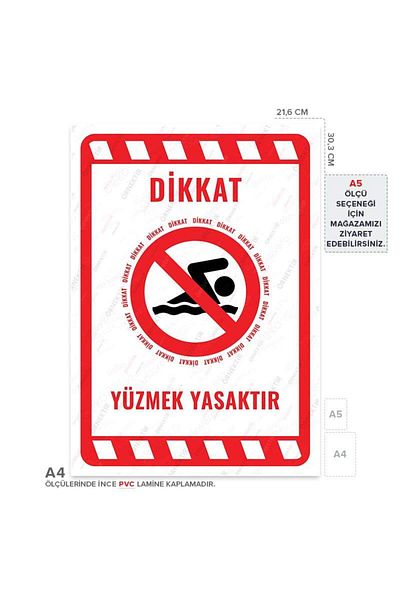Posterya Ul02246-A4 - Swimming Prohibited Warning Sign (21.6×30.3cm)