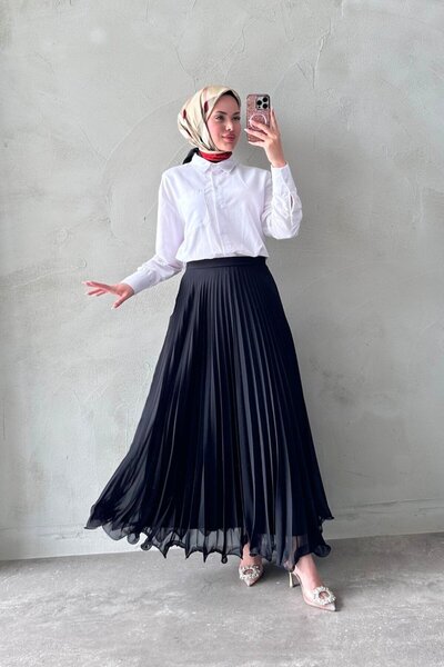 Asya Karen Ψηλόμεση πλισέ φούστα