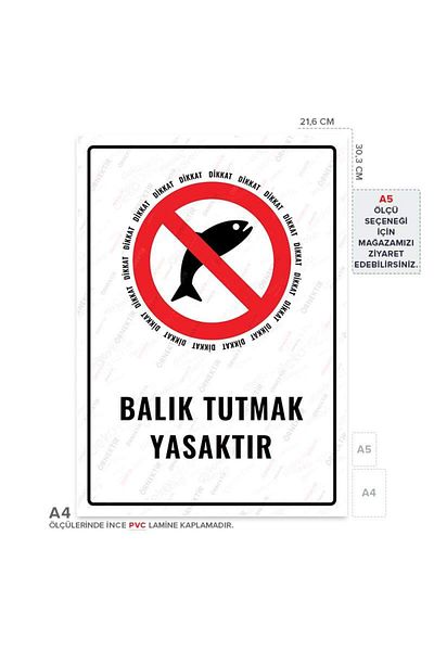 Posterya Ul01588-A4 - Fishing Prohibited Warning Sign (21.6×30.3cm)