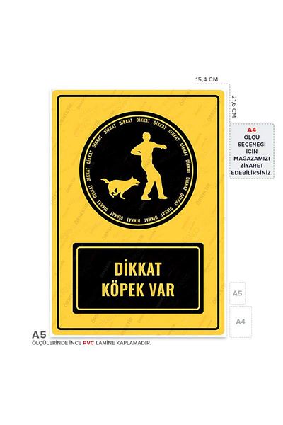 Posterya Ul01455-A5 - Caution Dog Warning Sign (15,4×21,6cm)