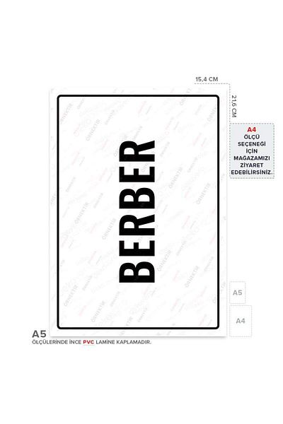 Posterya Ul01775-A5 - Barber Warning Sign (15,4×21,6cm)