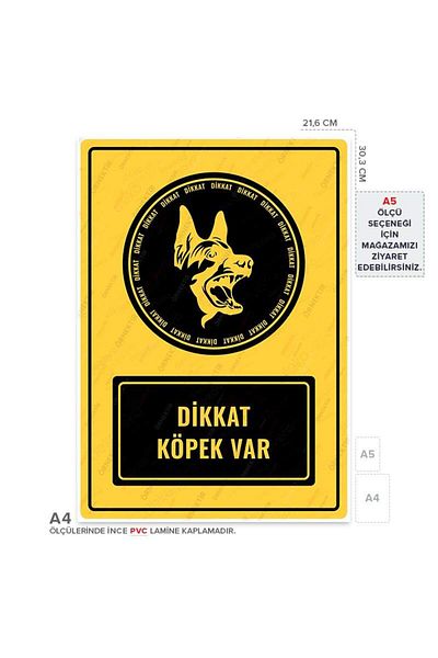 Posterya Ul01487-A4 - Caution Dog Warning Sign (21.6×30.3cm)