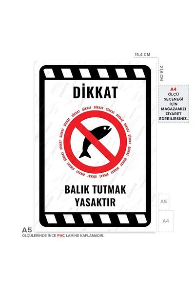 Posterya Ul02249-A5 - Fishing Prohibited Warning Sign (15,4×21,6cm)