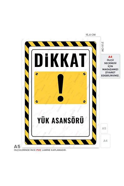 Posterya Ul02826-A5 - Freight Elevator Warning Sign (15.4×21.6cm)