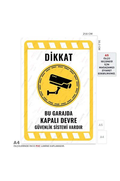 Posterya Ul02109-A4 - There Is a Closed Circuit Security System Warning Sign in This Garage (21,6×30,3cm)