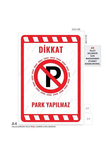 Posterya Ul02293-A4 - No Parking Warning Sign (21.6×30.3cm)