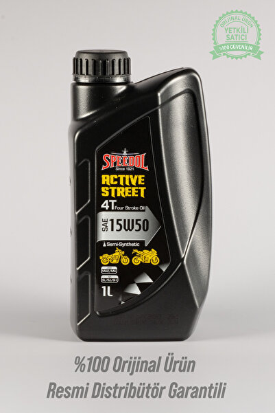 Speedol Active Street 15W-50 4T 1L Yarı Sentetik Motosiklet Motor Yağı Speedol