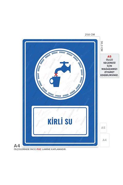 Posterya Ul01101-A4 - Dirty Water Warning Sign (21.6×30.3cm)