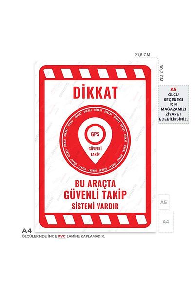 Posterya Ul02140-A4 - This Vehicle Has a Secure Tracking System Warning Sign (21,6×30,3cm)