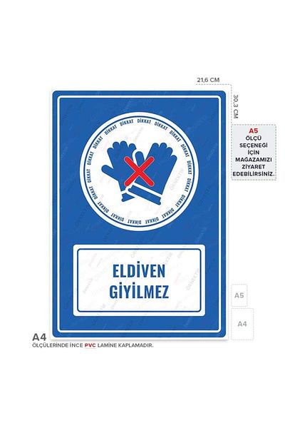Posterya Ul01147-A4 - Glove-Free Warning Sign (21,6×30,3cm)