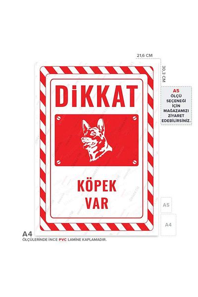 Posterya Ul02593-A4 - Caution Dog Warning Sign (21.6×30.3cm)