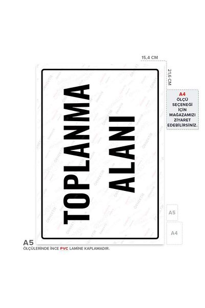 Posterya Ul01816-A5 - Collection Area Warning Sign (15,4×21,6cm)