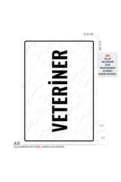 Posterya Ul01852-A5 - Veterinary Warning Sign (15.4×21.6cm)