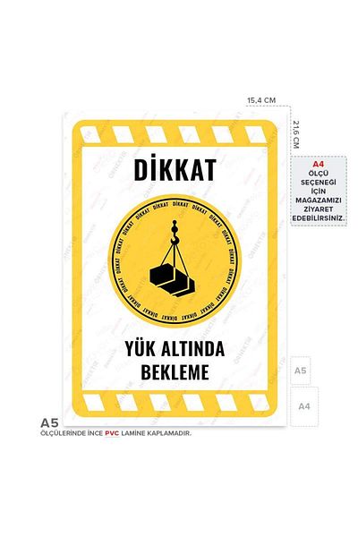 Posterya Ul01935-A5 - under Load Standby Warning Sign (15.4×21.6cm)