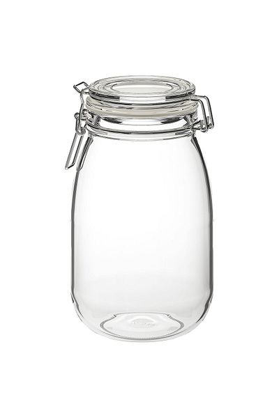 IKEA Quality Jar 1.8 Lt Locking Lid Vacuum with Gasket Height: 21.5 cm Diameter: 12.5 cm