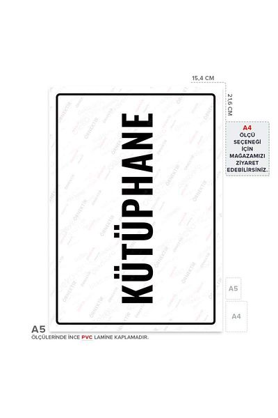 Posterya Ul01770-A5 - Library Warning Sign (15,4×21,6cm)